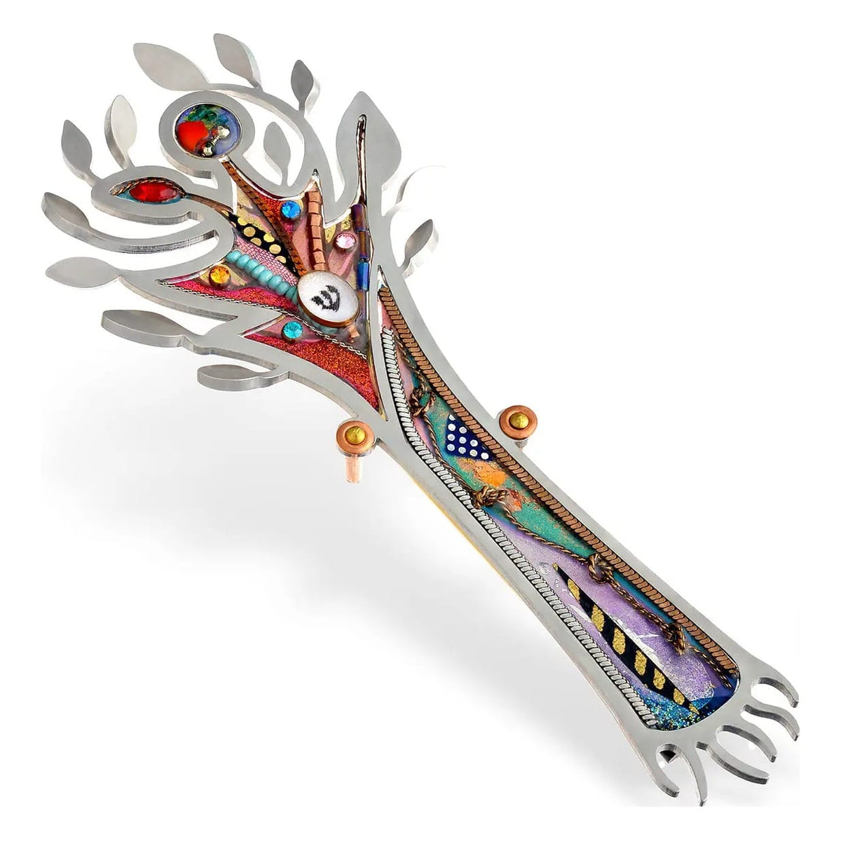 Seeka Mezuzahs Silver Bloom Tree of Life Mezuzah by Seeka