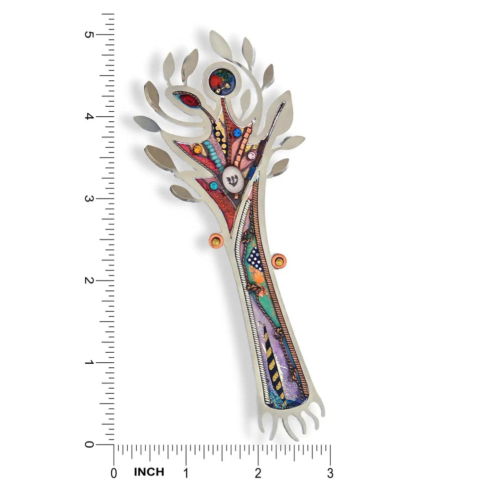 Seeka Mezuzahs Silver Bloom Tree of Life Mezuzah by Seeka