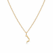 HOTCROWN - Personalized Hebrew Initial Necklace - 14k Yellow, Rose or White Gold - ModernTribe