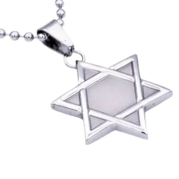 Blackjack Mens Jewelry Necklaces Men's Stainless Steel Star of David Necklace