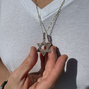 Izakov Fine Jewelry Necklaces Iced Baguette Diamond Star of David Pendant - 14k Yellow, White or Rose Gold