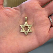 Izakov Fine Jewelry Necklaces Matte Finish Star of David Pendant - 14k Yellow, White or Rose Gold
