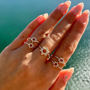 Izakov Fine Jewelry Rings Micro Pavé Diamond Star of David Ring - 14k Yellow, White or Rose Gold