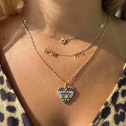 Izakov Fine Jewelry Necklaces Petite Diamond Hamsa, Evil Eye and Star of David Station Necklace - 14k Yellow, White or Rose Gold