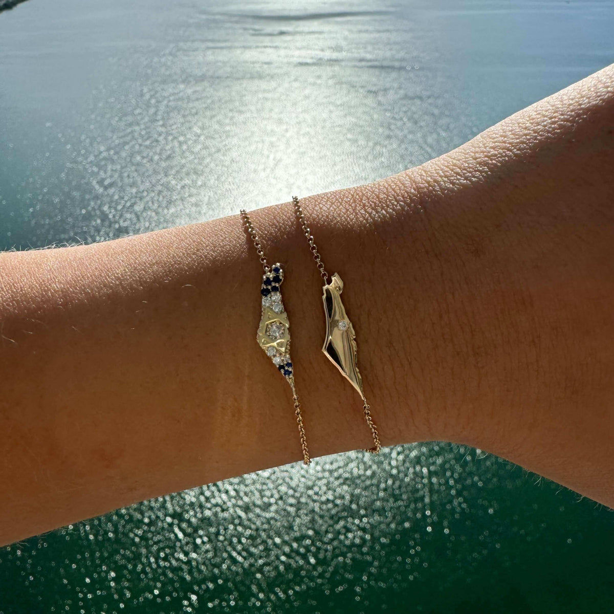 Izakov Fine Jewelry Bracelets Land of Israel Diamond and Sapphire Bracelet - 14k Yellow, White or Rose Gold