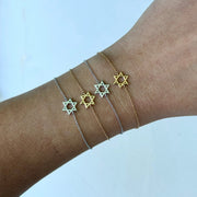 Izakov Fine Jewelry Bracelets Small Star of David Gold Bracelet - 14k Yellow or White Gold