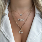 Izakov Fine Jewelry Necklaces Star of David Diamond Necklace - 14k Yellow, White or Rose Gold