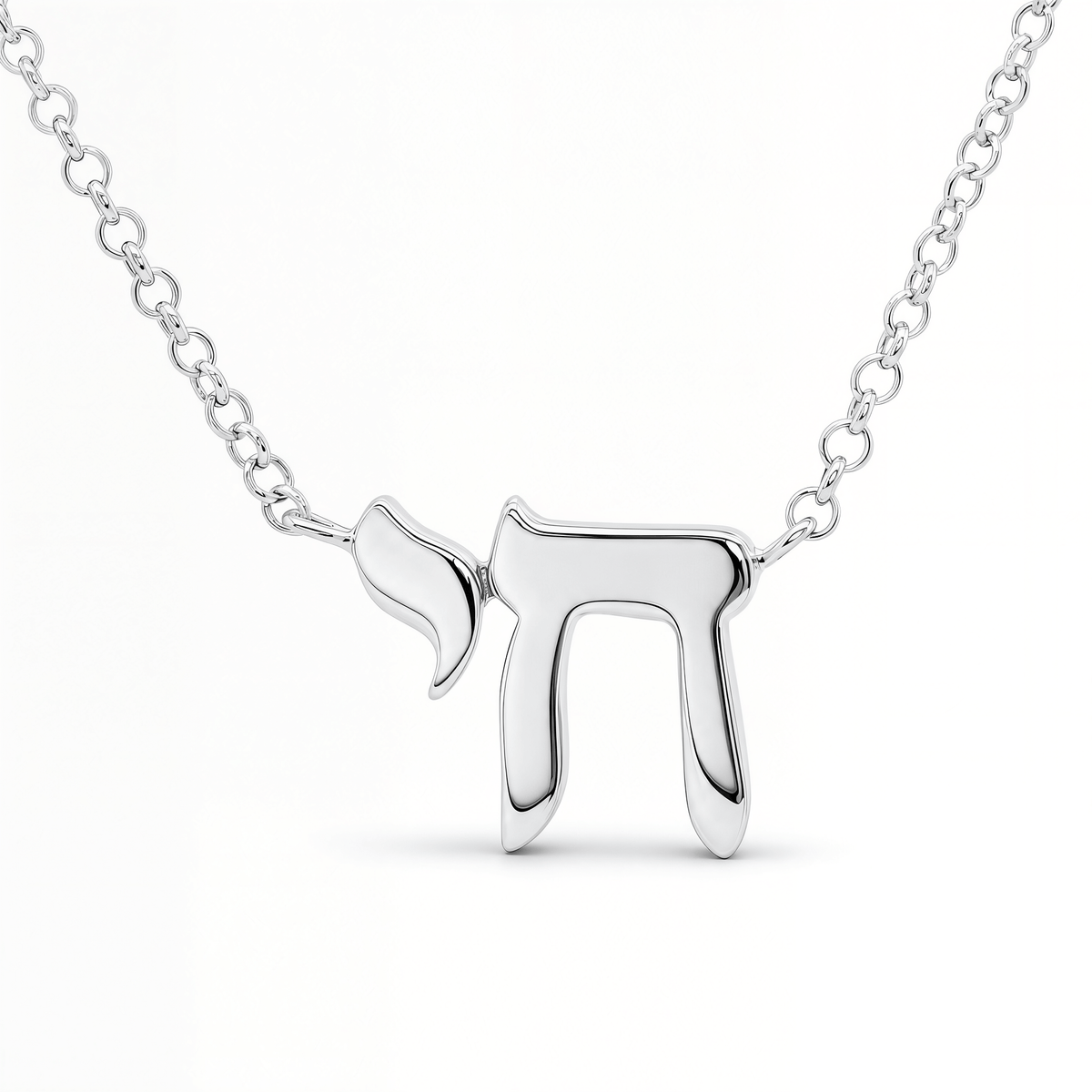 Izakov Fine Jewelry Necklaces White Gold / Small (6mm) Hebrew Chai Gold Necklace - 14k Yellow, White or Rose Gold