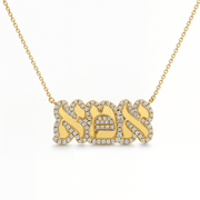 Izakov Fine Jewelry Necklaces Diamond Cloud Hebrew Mom Necklace - 14k Yellow, White or Rose Gold