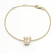 Izakov Fine Jewelry Bracelets Personalized Pavé Diamond Hebrew Initial Bracelet - 14k Yellow, White or Rose Gold
