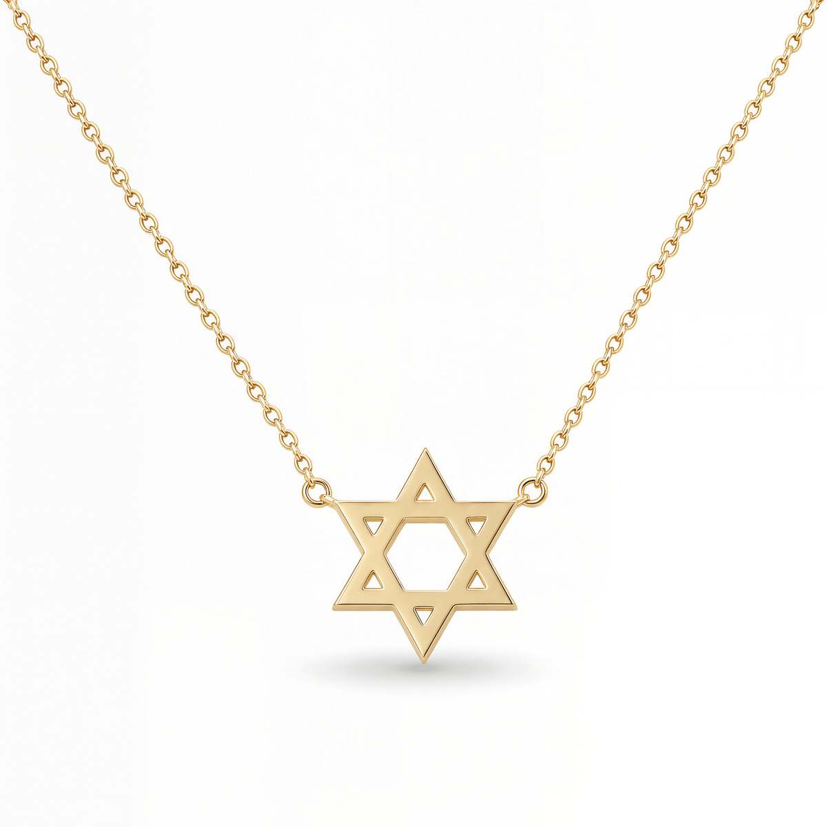 Izakov Fine Jewelry Necklaces Yellow Gold Petite Star of David Gold Necklace - 14k Yellow, White or Rose Gold