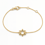 Izakov Fine Jewelry Bracelets Small Star of David Gold Bracelet - 14k Yellow or White Gold