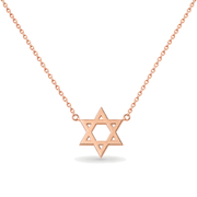 Izakov Fine Jewelry Necklaces Rose Gold Petite Star of David Gold Necklace - 14k Yellow, White or Rose Gold