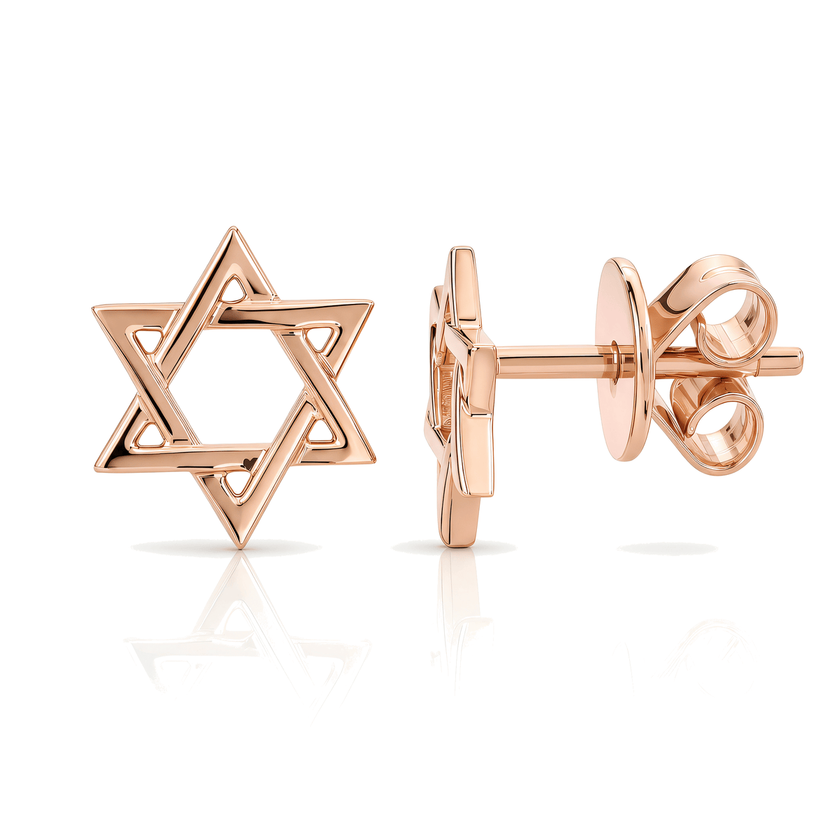 Izakov Fine Jewelry Earrings Small Star of David Gold Earrings - 14k Yellow, White or Rose Gold