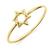 Izakov Fine Jewelry Rings Yellow Gold / 6 Petite Star of David Gold Ring - 14k Yellow, White or Rose Gold