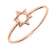 Izakov Fine Jewelry Rings Rose Gold / 6 Petite Star of David Gold Ring - 14k Yellow, White or Rose Gold