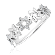 Izakov Fine Jewelry Rings Stars of David Diamond Ring - 14k Yellow, White or Rose Gold