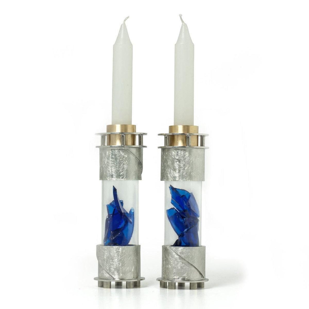 Joy Stember - Round Wedding Shards Shabbat Candle Holders by Joy Stember - ModernTribe
