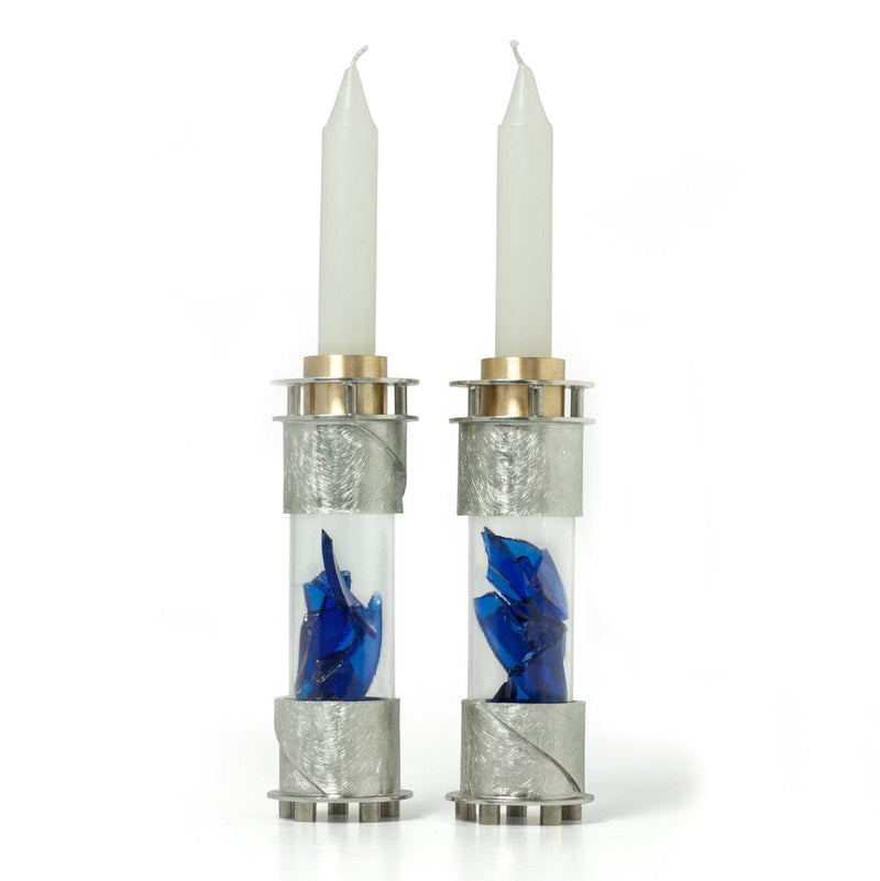Joy Stember - Round Wedding Shards Shabbat Candle Holders by Joy Stember - ModernTribe