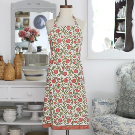 Warm Red Pomegranate Apron