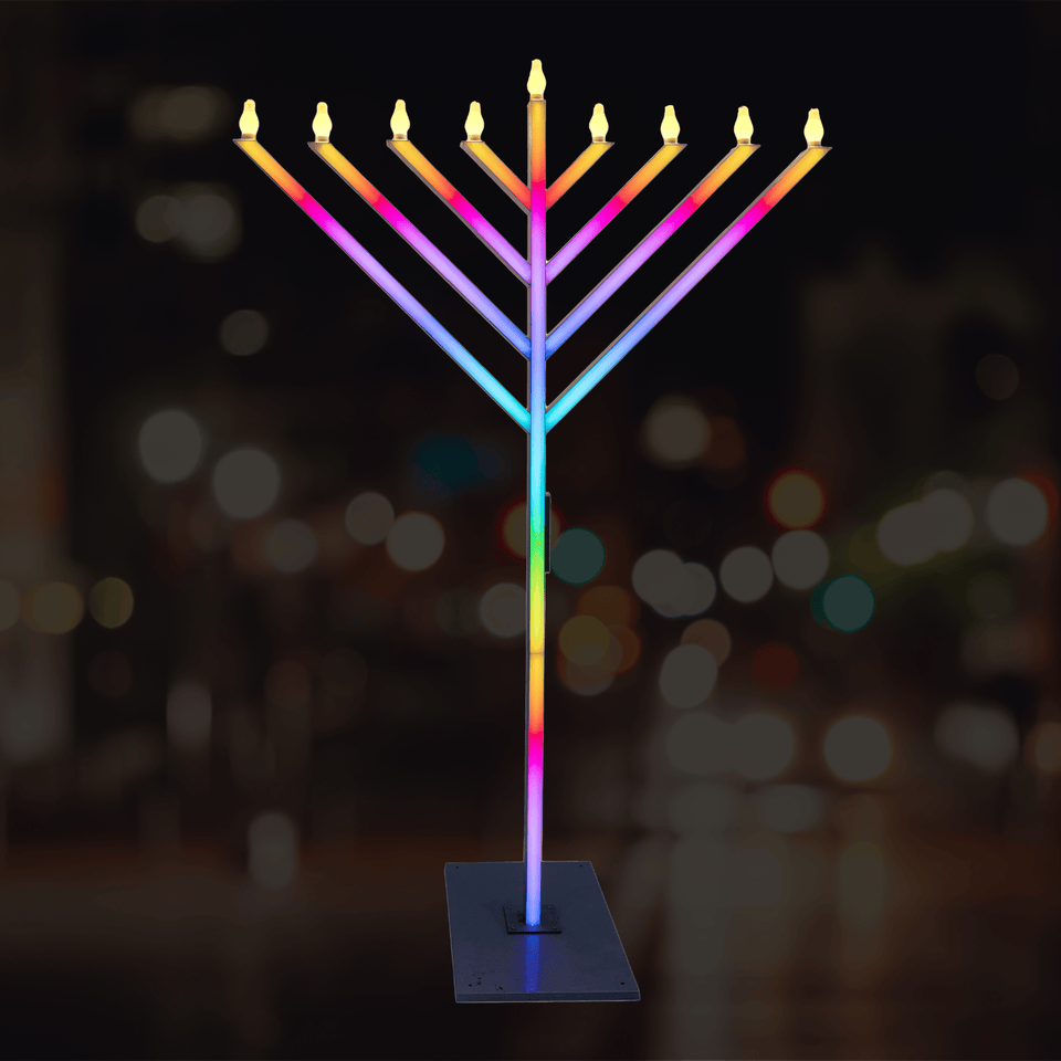 Menorah.net Decorations Super LUX Double-Sided Menorah - 9'