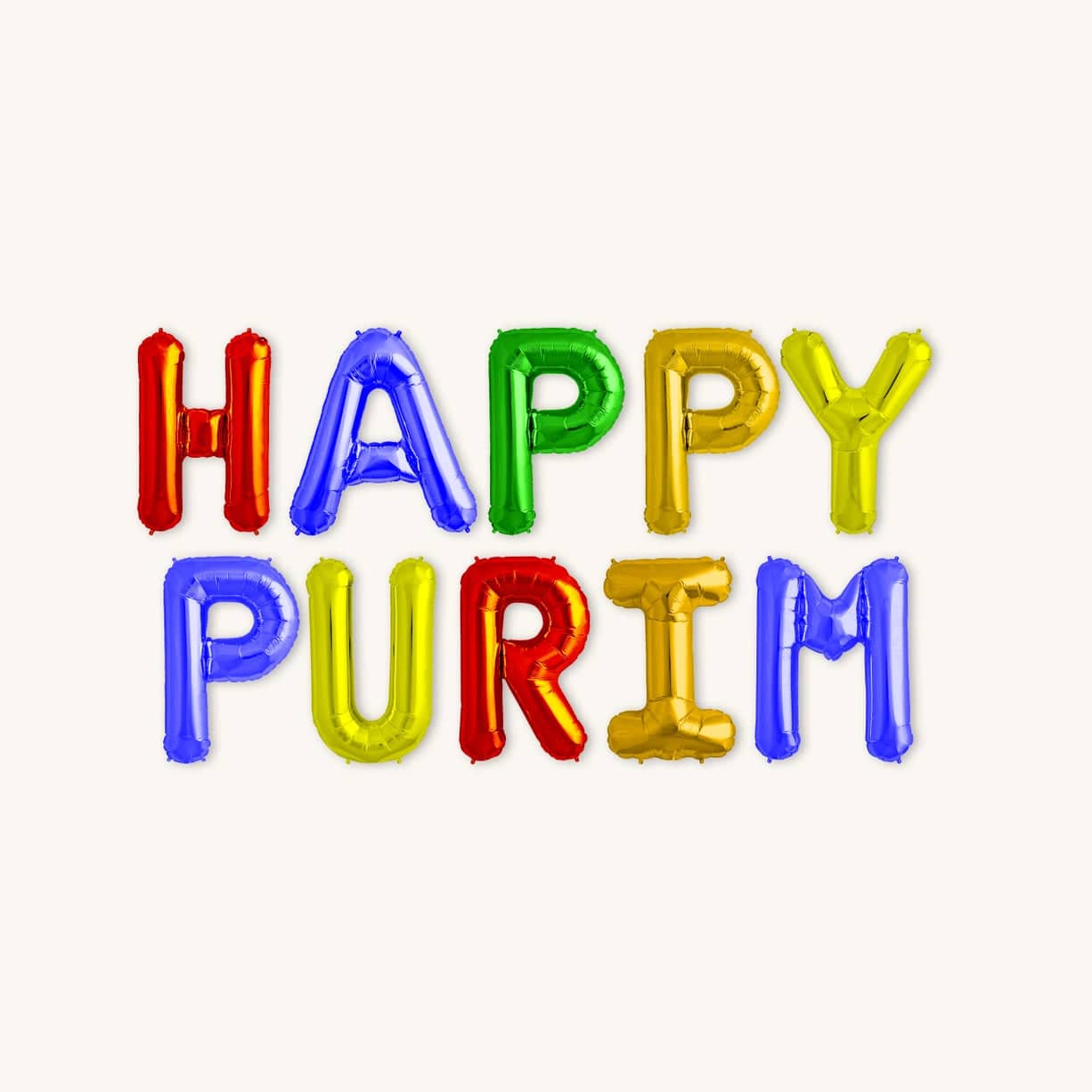 Ner Mitzvah Decorations Happy Purim Letter Balloons