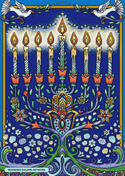 Diamond Art Club Art Happy Hanukkah Menorah Print