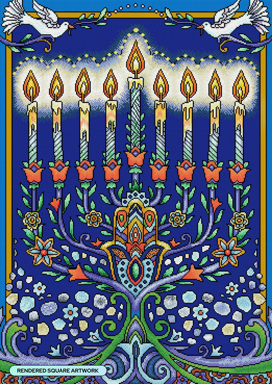 Menorah DIY Diamond Painting Craft