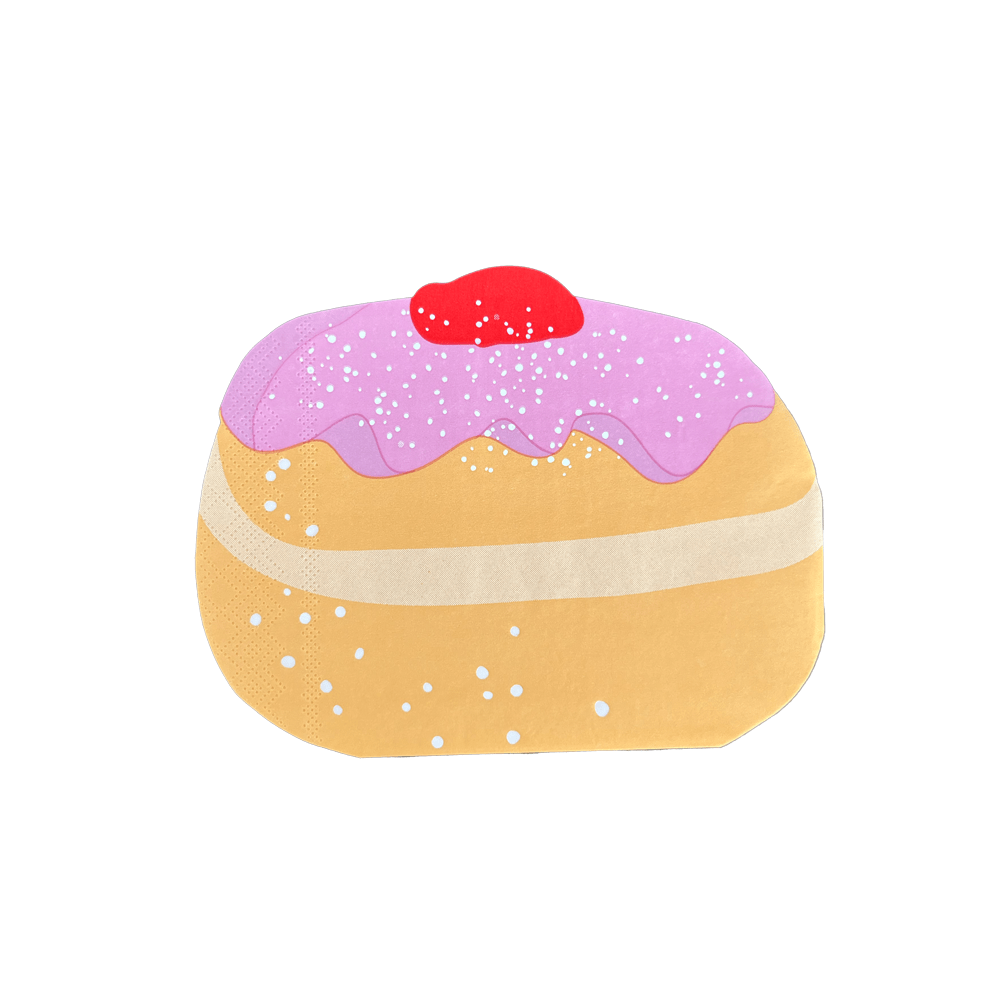 Jollity Napkins Sufganiyah Large Napkins - Pack of 16