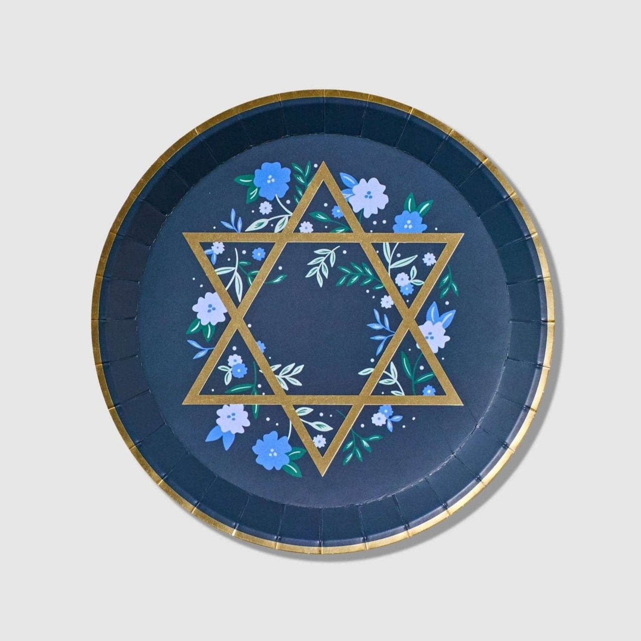 Modern Mitzvah Plate Star of David Small Plates - Set of 10