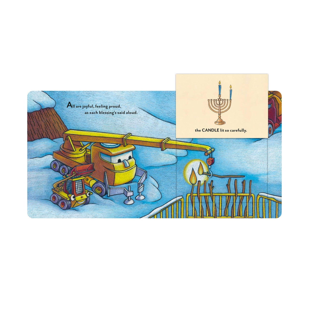 Chronicle Books - Construction Site Hanukkah Lights - Board Book - ModernTribe