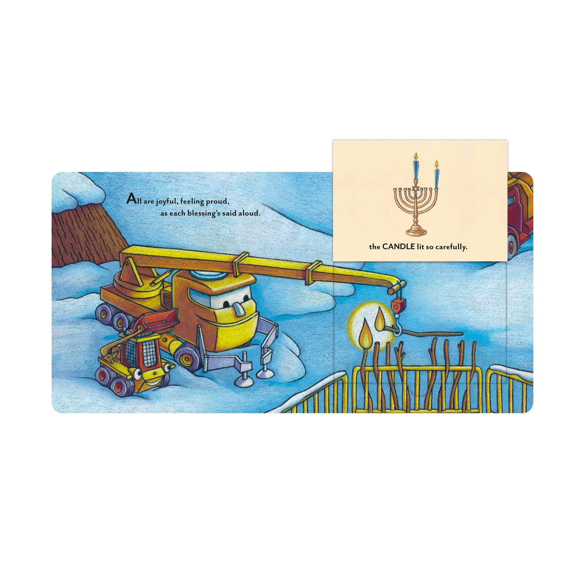 Chronicle Books Construction Site Hanukkah Lights