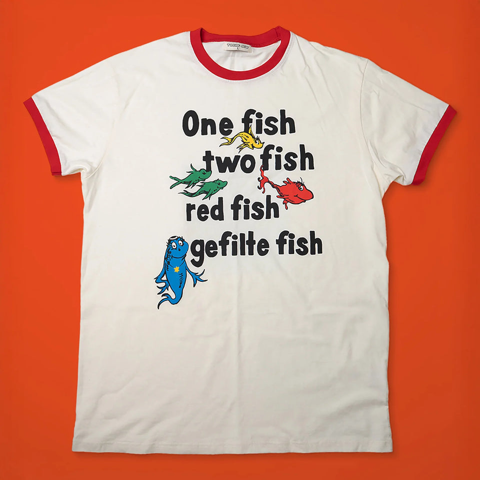 Tokin' Jew - One Fish, Two Fish, Red Fish, Gefilte Fish T-Shirt - (Sizes S - 3XL) - ModernTribe