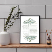 The Verse Prints Botanical Asher Yatzar by The Verse