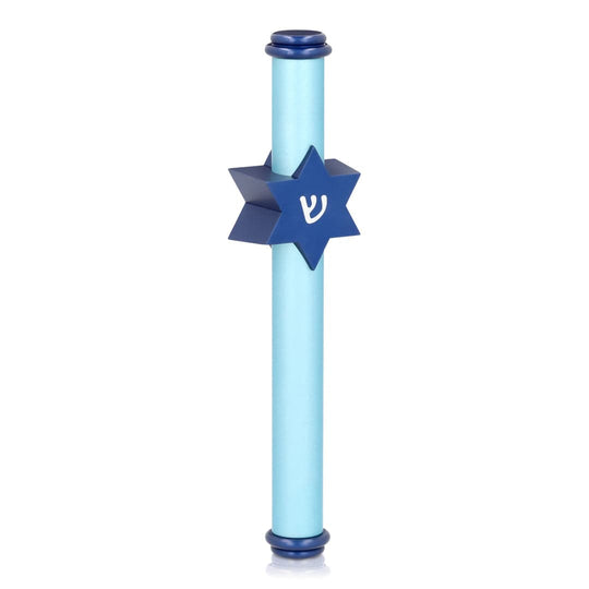 Star of David Mezuzah by Akilov - Blue