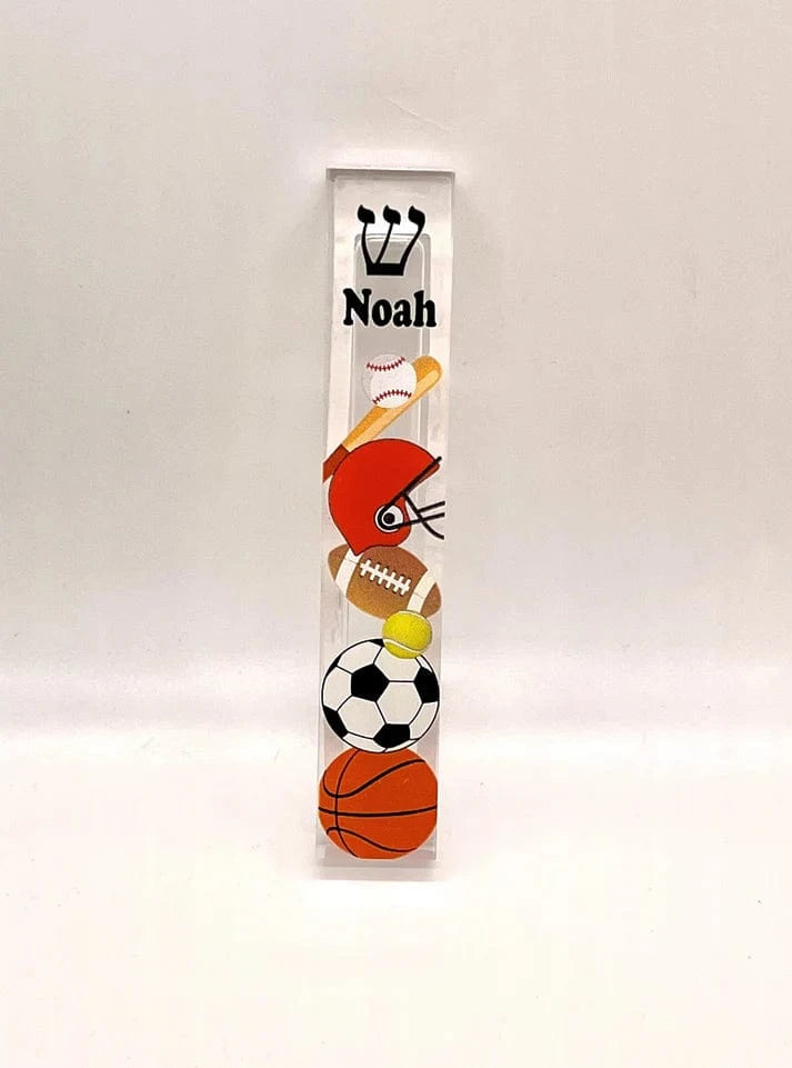 Florida-Funshine Mezuzahs Personalized Acrylic Sports Mezuzah
