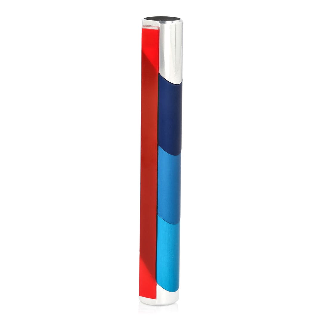 Akilov - Blue Circle Wave Mezuzah by Akilov - ModernTribe