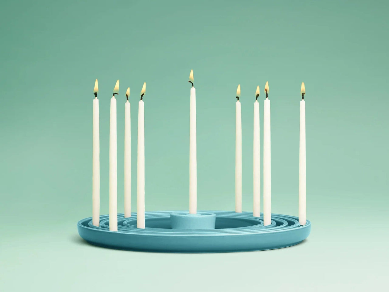 Tchotchke Judaica - Emerald Ripple Menorah - ModernTribe