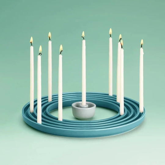 Emerald Ripple Menorah