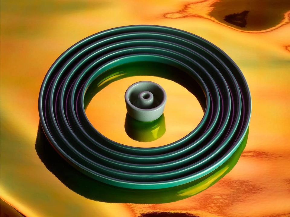 Tchotchke Judaica - Emerald Ripple Menorah - ModernTribe