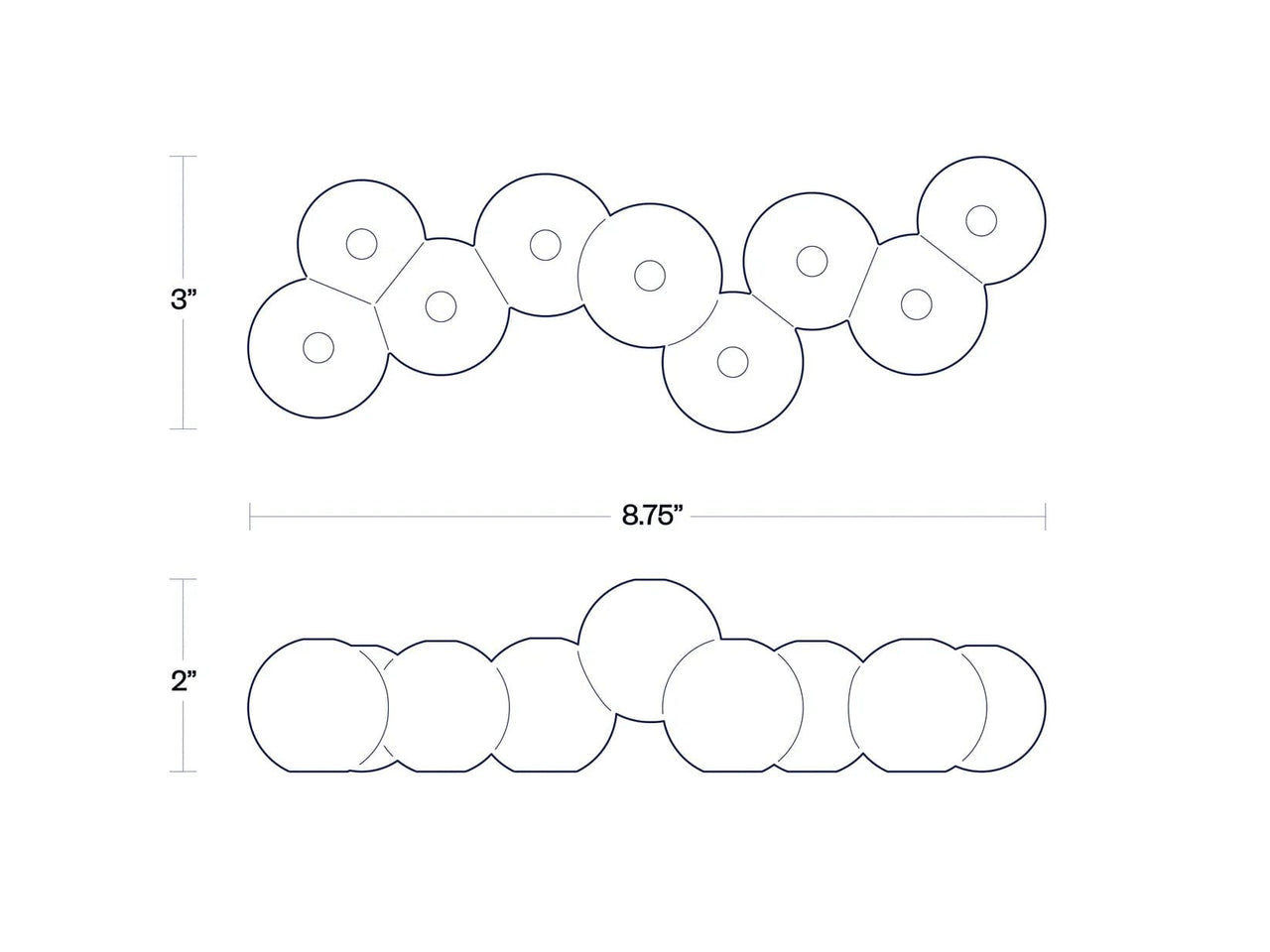 Tchotchke Judaica - Silver Aluminum Bubble Menorah - ModernTribe