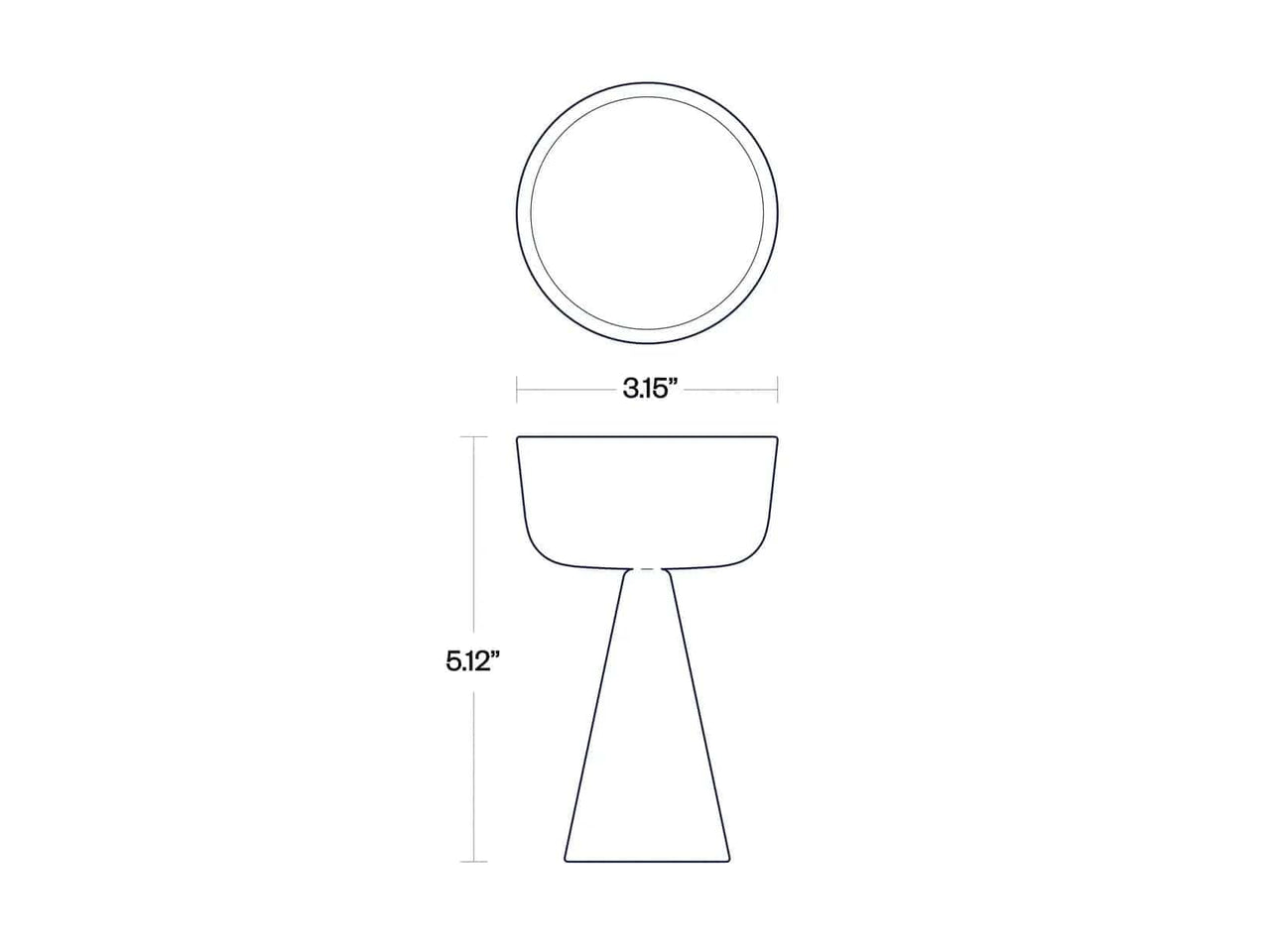 Tchotchke Judaica - Cone Kiddush Cup - Indigo - ModernTribe