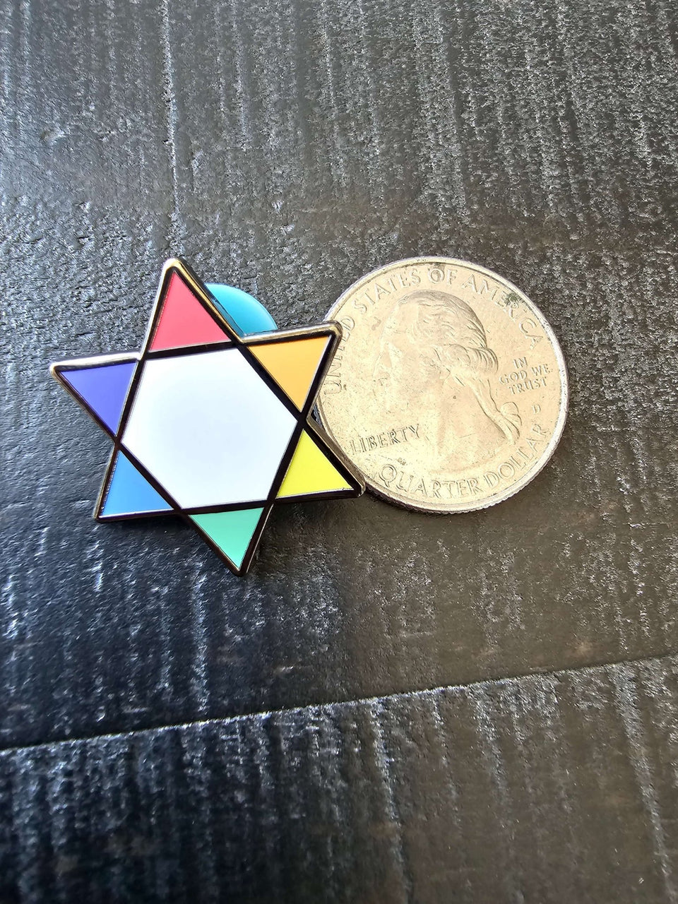 Lynn Factor Designs - Rainbow Gay Jewish Pride Pin - ModernTribe