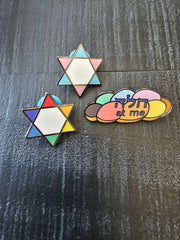 Lynn Factor Designs Brooches & Pins Rainbow Gay Jewish Pride Pin