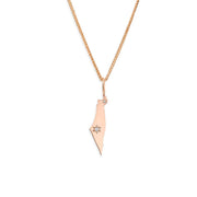 HOTCROWN - Israel Necklace with Star of David Diamonds - 14k Yellow, Rose or White Gold - ModernTribe