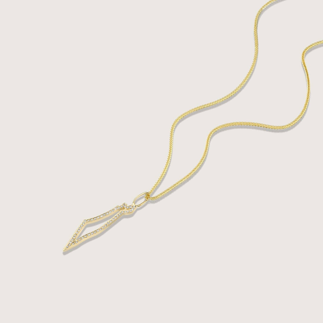 HOTCROWN - Israel Frame Necklace with Diamonds - 14k Yellow, Rose or White Gold - ModernTribe