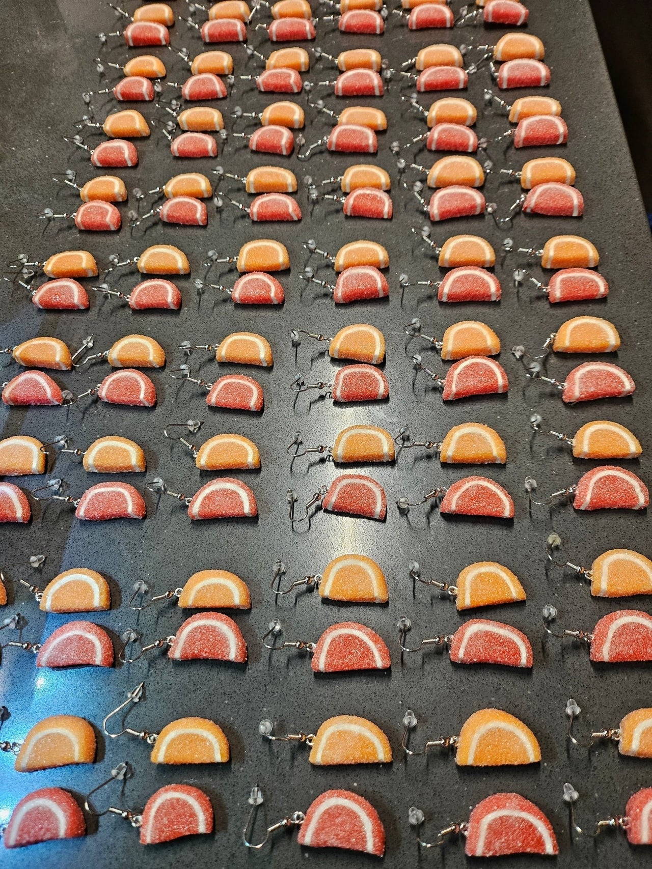 Marshmallow Twists - Passover Mismatch Jelly Fruit Slice Candy Earrings - ModernTribe