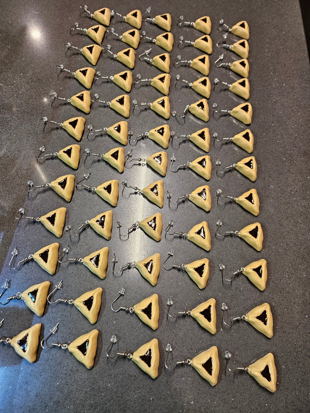 Marshmallow Twists - Purim Hamantaschen Earrings - ModernTribe