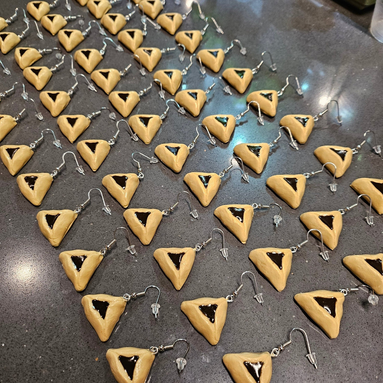 Marshmallow Twists - Purim Hamantaschen Earrings - ModernTribe