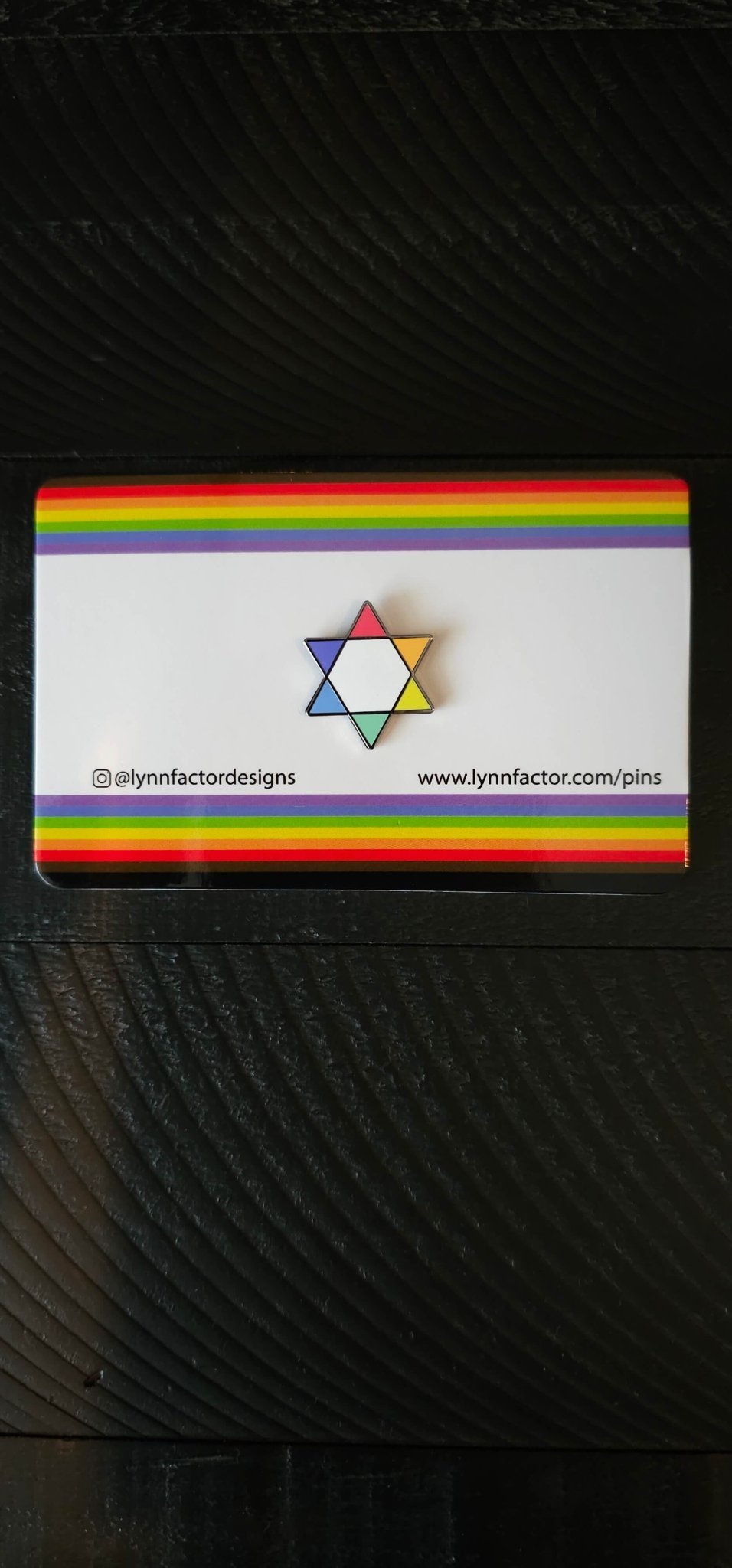 Lynn Factor Designs - Rainbow Gay Jewish Pride Pin - ModernTribe
